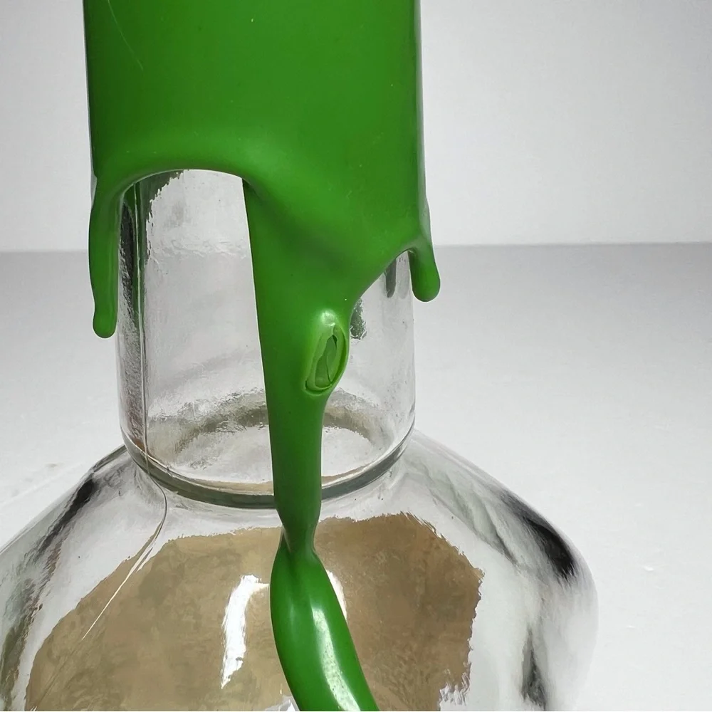 Empty Maker's Mark Mint Julep Green Wax Bottle Kentucky Derby Party Decorations